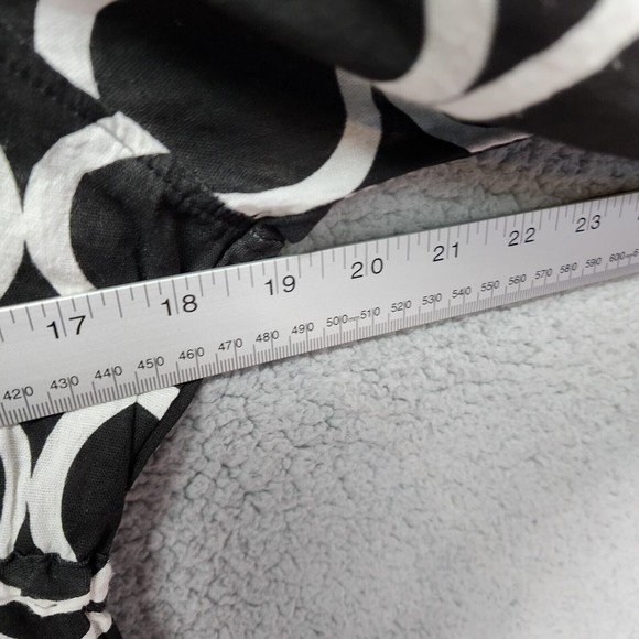 MUDPIE Women BAP LADY Small Black Linen Geometric Swimsuit Cover-Up Tunic Dress - Picture 7 of 8